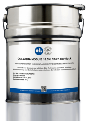 OLI-AQUA MODU B 18.35 I One-/two-component colour lacquer